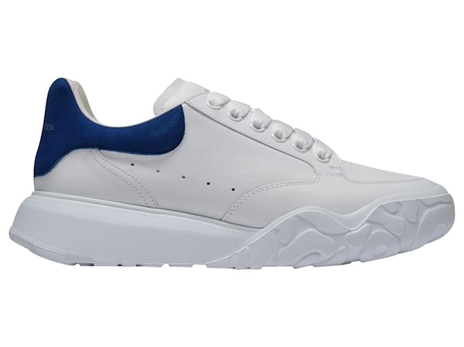 Court Sneakers - Alexander Mcqueen - White/Blue Paris - Leather  ref.698123