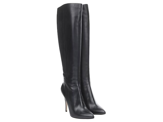 Bally Boots Black Leather  ref.698302