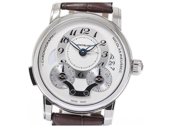Montblanc Nicolas Rieussec Automatic Watch Brown Steel  ref.698328