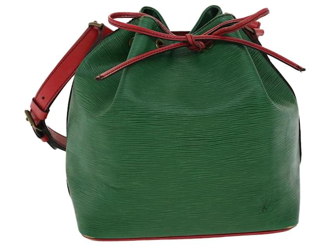 LOUIS VUITTON Epi Petit Noe Bicolor Shoulder Bag Green Red M44147 LV Auth 32346 Leather  ref.698536