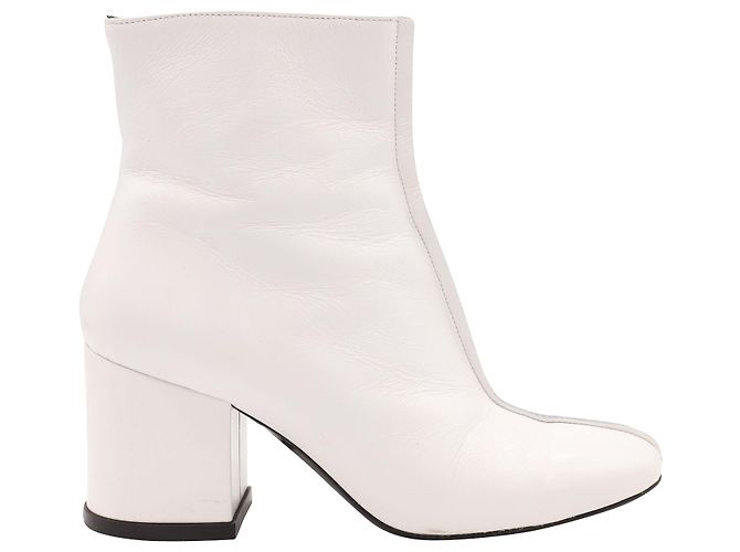Kenzo Bottines Daria en Cuir Blanc