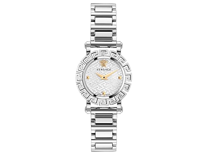 Versace Greca Glam Bracelet Watch Silvery Metallic  ref.698885