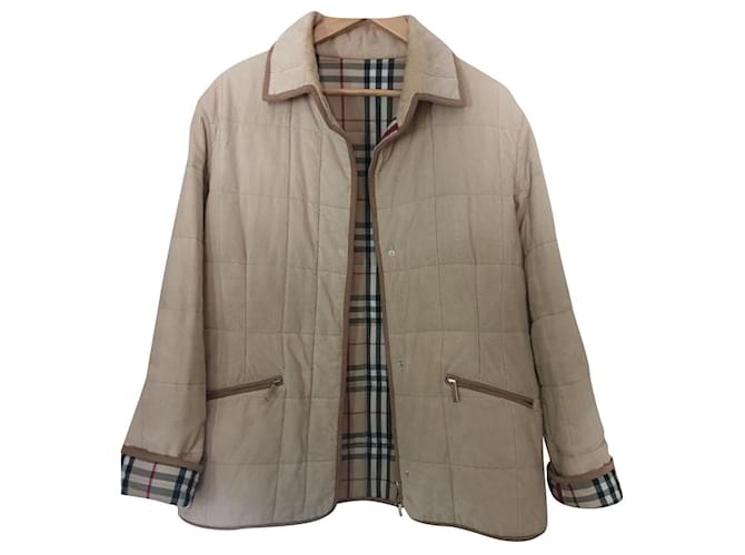 Burberry Coats, Outerwear Beige Cotton  ref.699097