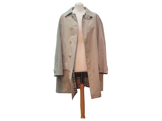 Trench-coat Burberry beige Coton Polyester Laine  ref.699271