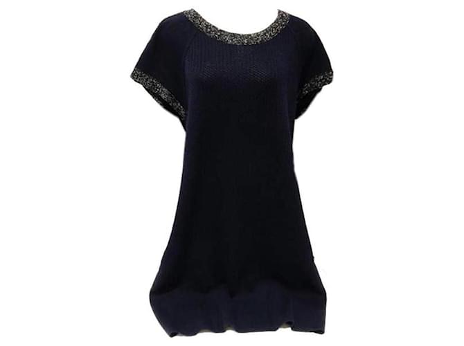 *CHANEL Chanel / Knitted One Piece / Cotton / Navy Navy blue  ref.699334