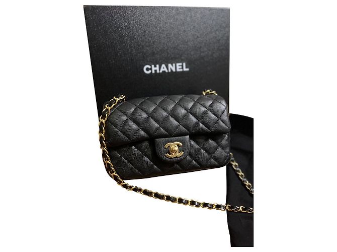 Timeless Chanel Mini rectangle Caviar Black