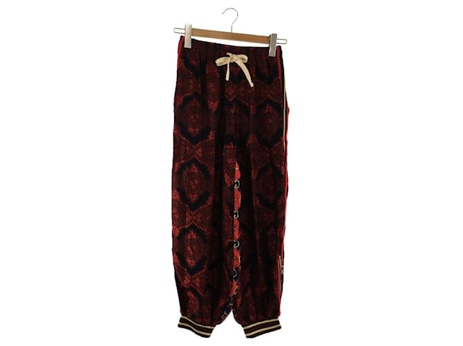 * GUCCI Silk Jog Pants / Easy Pants / Bottom Red  ref.699362