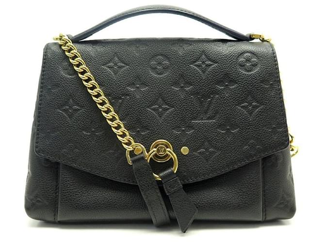Louis Vuitton Black Monogram Empreinte Leather Blanche BB Bag