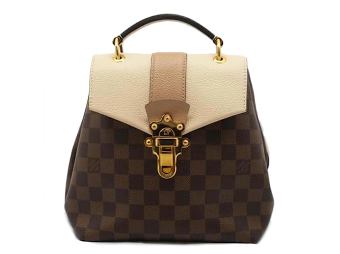 Louis Vuitton / Clapton Backpack Brown White Leather ref.699578 - Joli  Closet