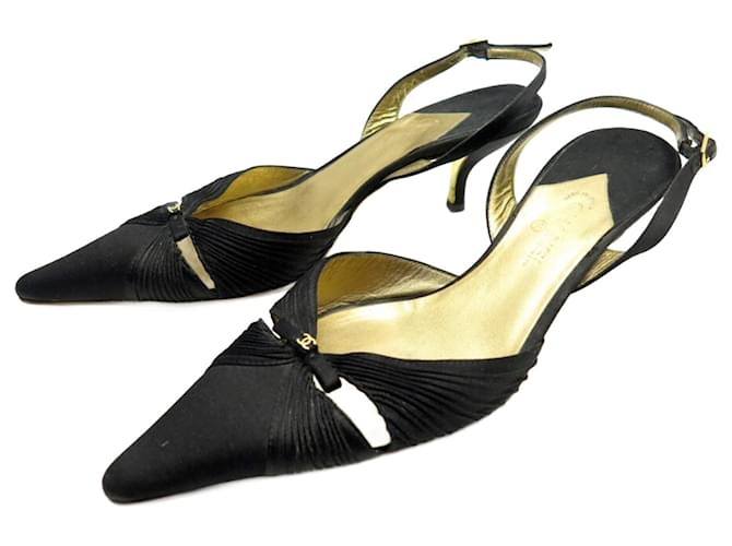 chanel slingback shoes for women gold