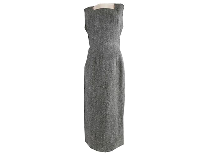 Comme des Garcons Maxi Dress Grey Wool  ref.699866