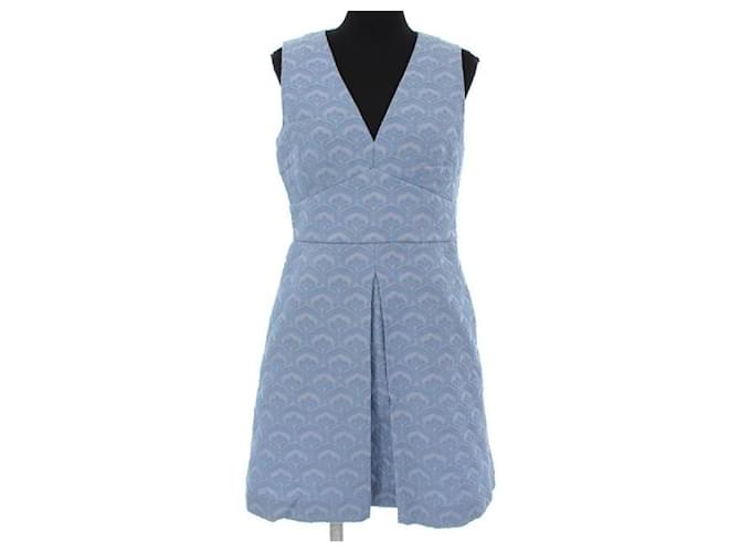 Miu Miu dress Light blue Silk Cotton Nylon  ref.700434