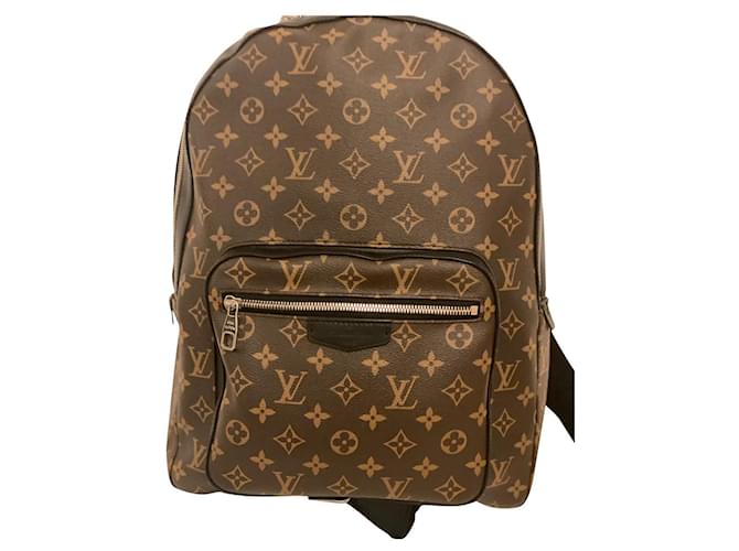 Slender Louis Vuitton JOSH backpack. Brown  ref.700441