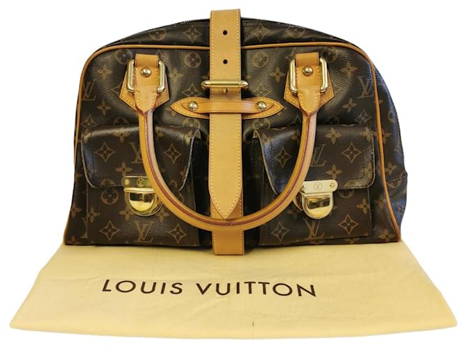 Toile monogramme Louis Vuitton Manhattan GM Cuir Marron  ref.700519