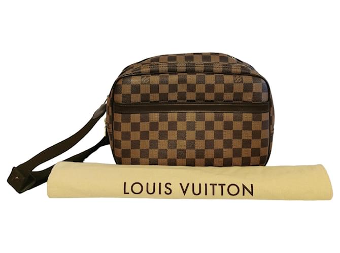 Louis Vuitton Reporter PM Damier Ebene Canvas Brown Cloth ref.700527 - Joli  Closet