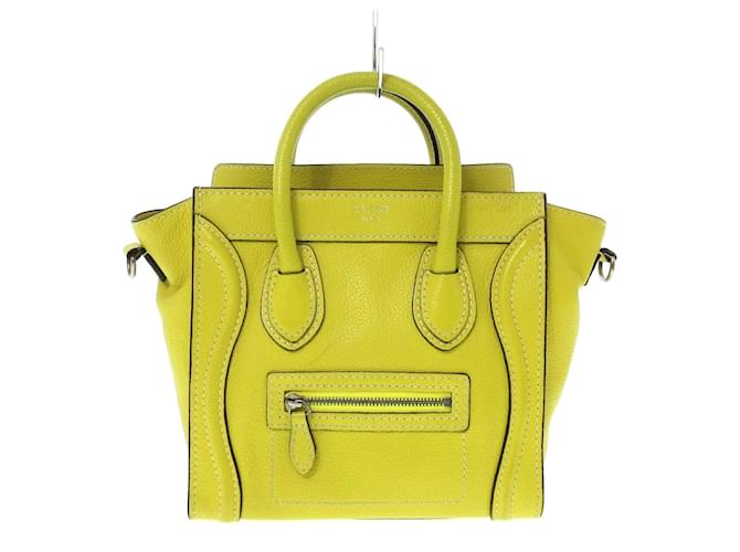 Céline Luggage Yellow Pony-style calfskin  ref.701031