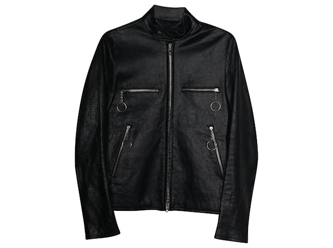 Balenciaga Biker Jacket in Black Lambskin Leather  ref.701045
