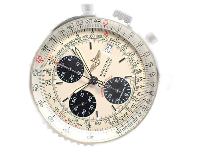 BREITLING Navitimer Fighters Chronograph ivory A13330 Mens Silvery Steel  ref.701525
