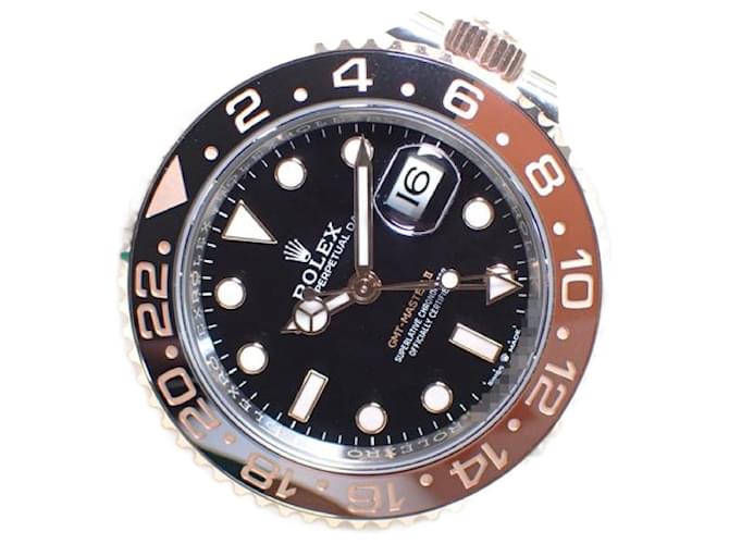 ROLEX GMT MasterII SS x18K Everose Or 126711CHNR Hommes Acier Argenté  ref.701534