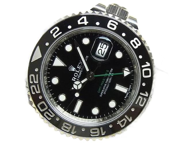 ROLEX GMT MasterII nero 116710LN'18 acquistato Mens inutilizzato Argento Acciaio  ref.701541