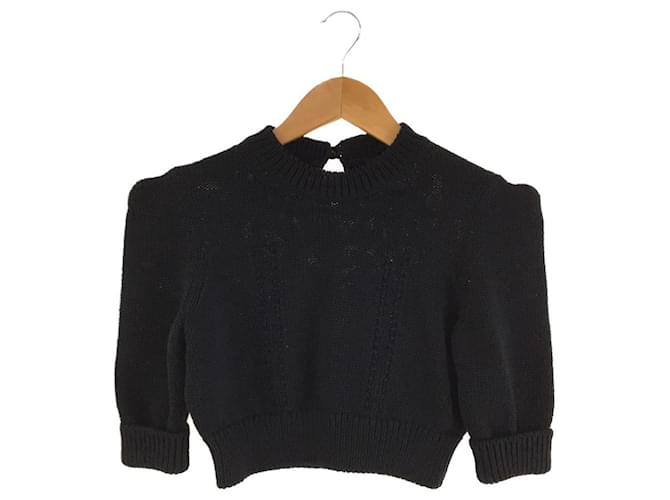 *Chanel 22S / Cotton & Mixed Fiber Pullover / Sweater (thick) Black  ref.701560