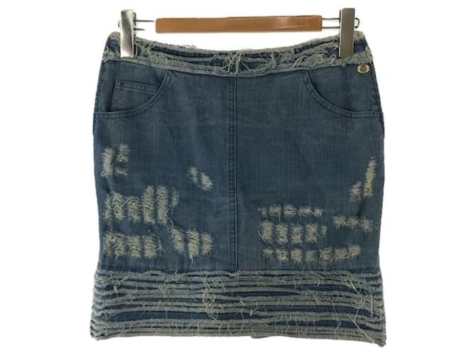 Women's Skirt in denim and viscose