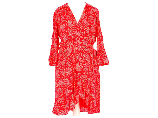 Ba&Sh robe Red Viscose  ref.702042