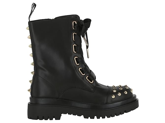Versace Jeans Couture Versace Jeans Stud-Embellished Combat Boots Multiple colors  ref.702180