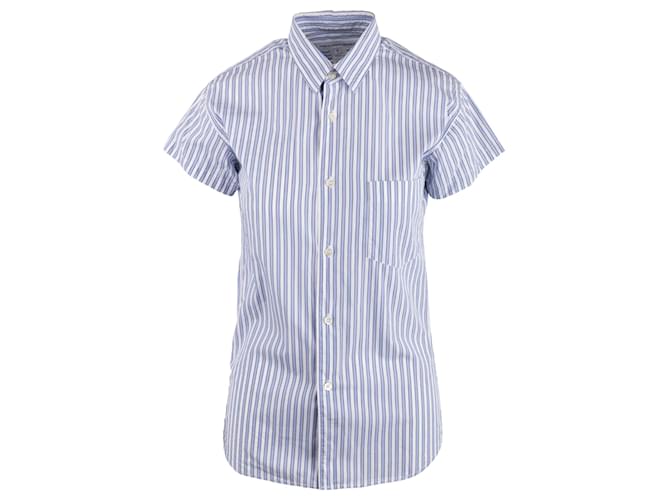 Comme Des Garcons Striped shirt Blue Cotton  ref.702412