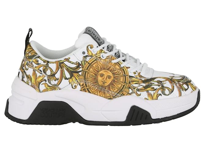 Versace Jeans Couture Sneakers Versace Jeans con stampa Sun Garland Nero  ref.702453