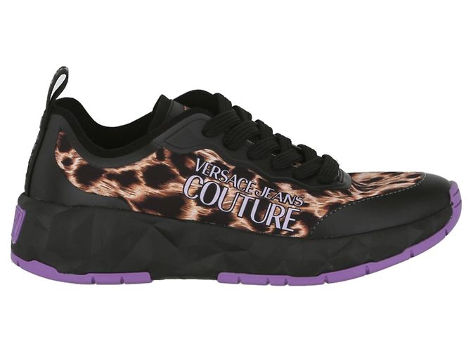 Versace Jeans Couture Versace Jeans Baskets à logo imprimé léopard