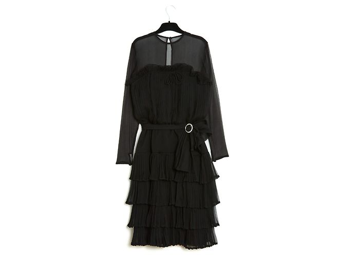 Nina Ricci SCHWARZE SEIDENRÜSCHEN EN38