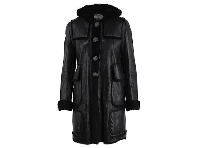 Autre Marque Charles Anastase Leather Coat Black  ref.702538