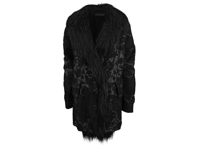 Autre Marque Embroidered Coat Black Polyester  ref.702539