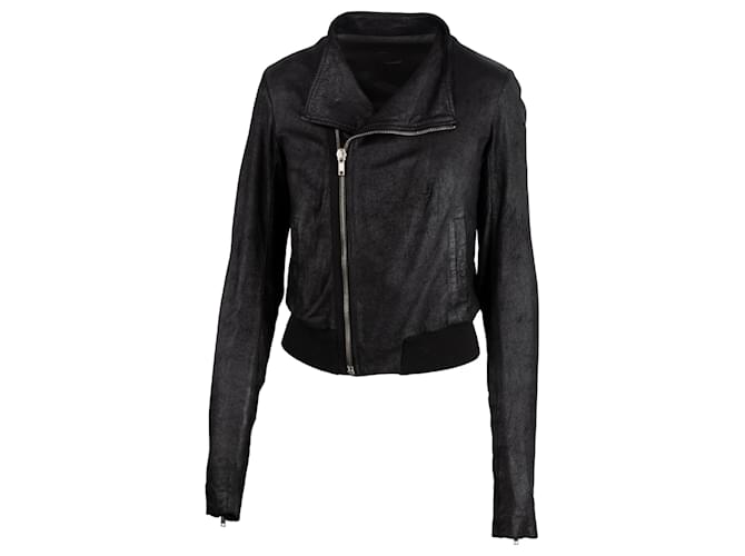 Rick Owens Lederjacke Schwarz  ref.702561