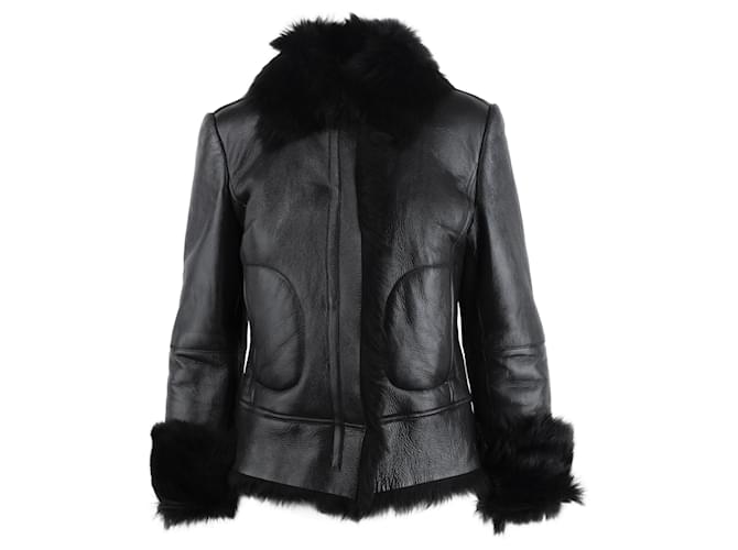 Autre Marque Shearling jacket Black  ref.702571