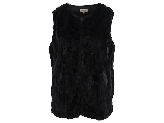 Parosh Fur vest Black  ref.702578