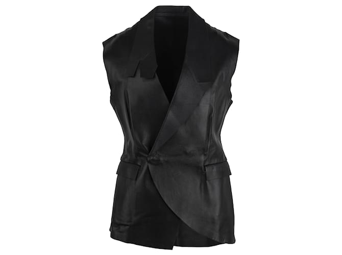Costume National Leather Vest Black  ref.702579