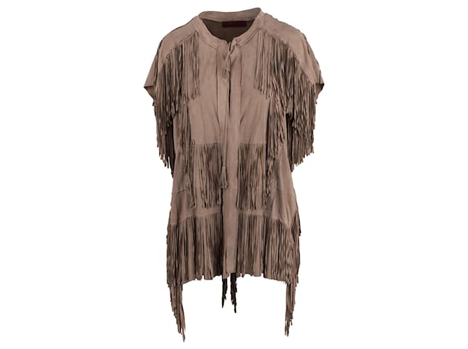 Autre Marque Suede Vest Brown  ref.702593
