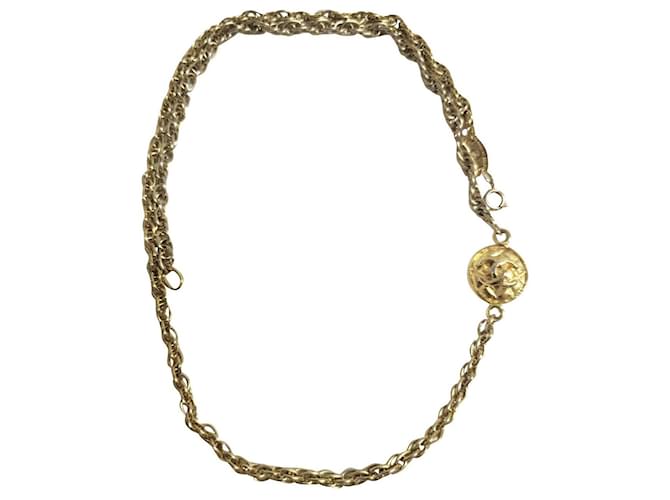 vintage chanel necklace Golden Gold-plated  ref.702627