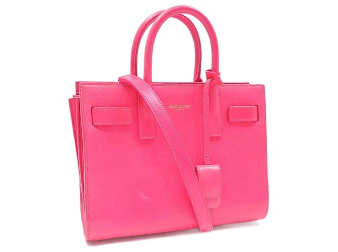 Saint Laurent Sac de Jour Handtasche Pink Leder  ref.702689