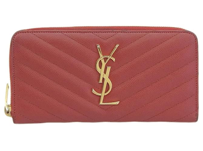 Saint Laurent Cassendre Wallet Red Leather  ref.702732
