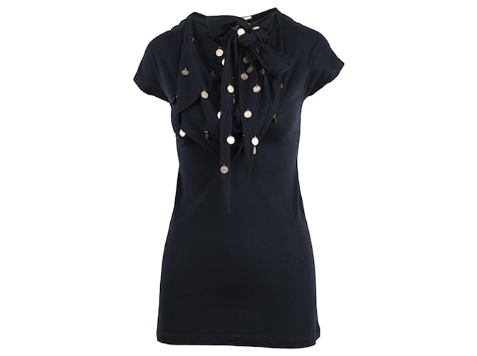 Givenchy Sequined T-Shirt Black Viscose  ref.702781