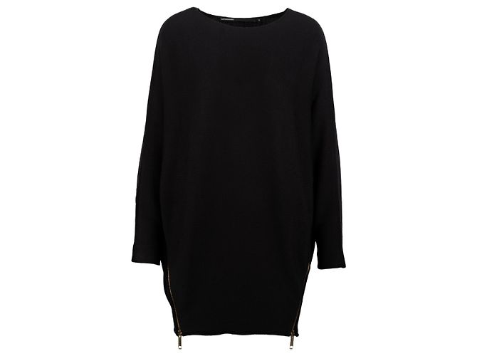 Gaetano Navarra Reißverschluss-Pullover Schwarz 