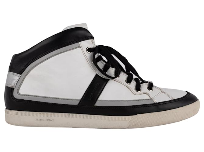 Christian Dior tênis preto e branco Couro  ref.702799