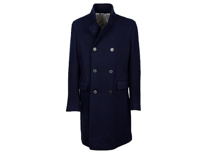 Autre Marque Double Breasted Knitted Coat Blue  ref.702811