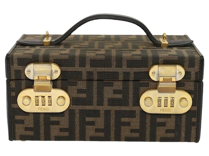 Fendi Vanity Box Handbag Brown Cloth  ref.703077