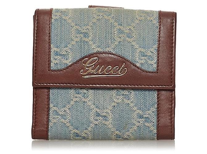 Gucci GG Denim Small Wallet Cloth  ref.703092