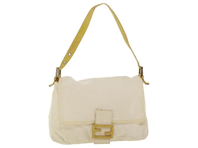Fendi Baguette shoulder bag Cream Cloth  ref.703138