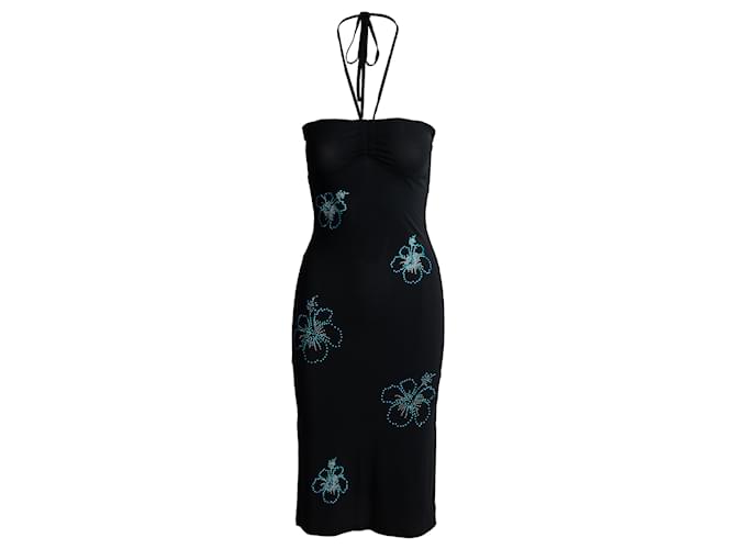 Autre Marque Swish Jeans Dress With Decorative Studs Black Polyester  ref.703225
